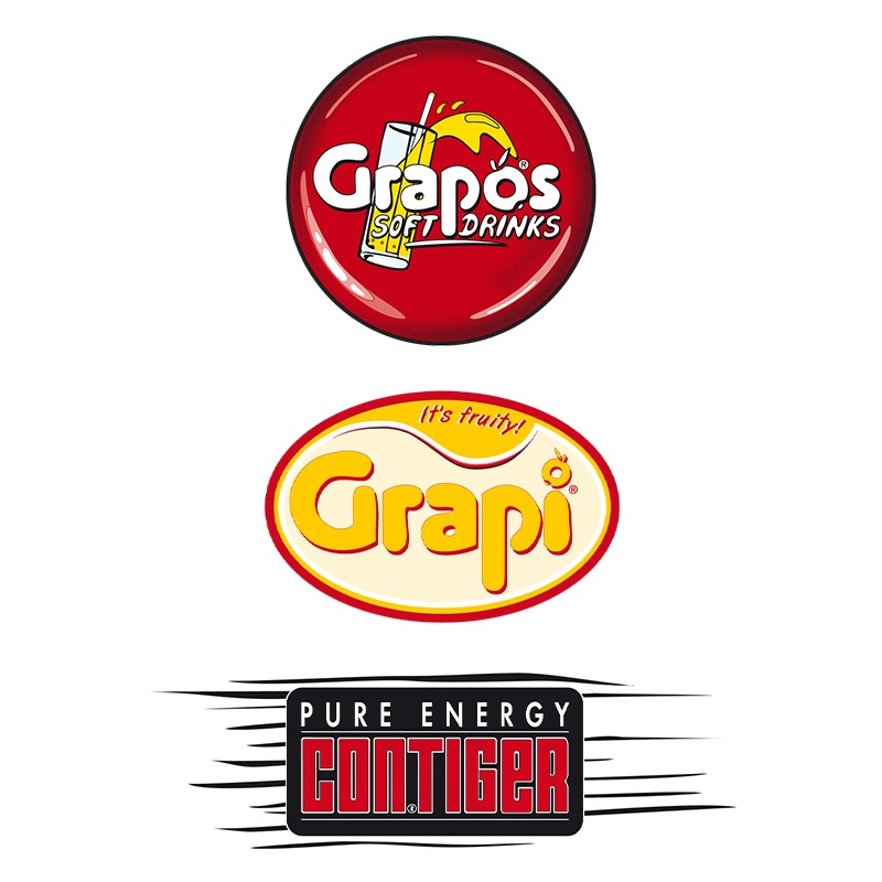 Logos Grapos Softdrinks Grapi und Contiger