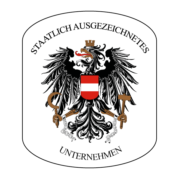 Logo Staatswappen staatlich ausgezeichnetes Unternehmen