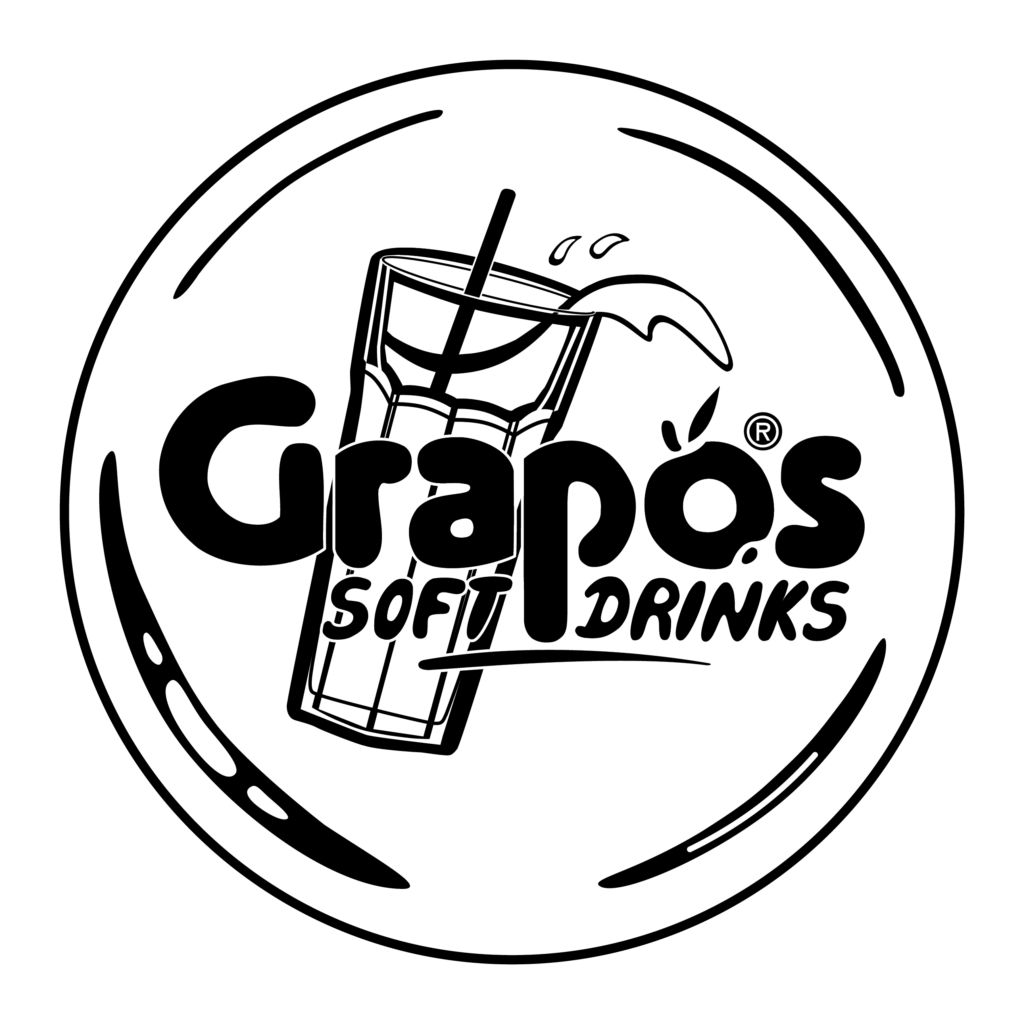 Grapos Softdrinks Logo Schwarz Weiß